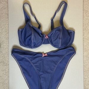 Stylish Blue Women's Swimwear Set